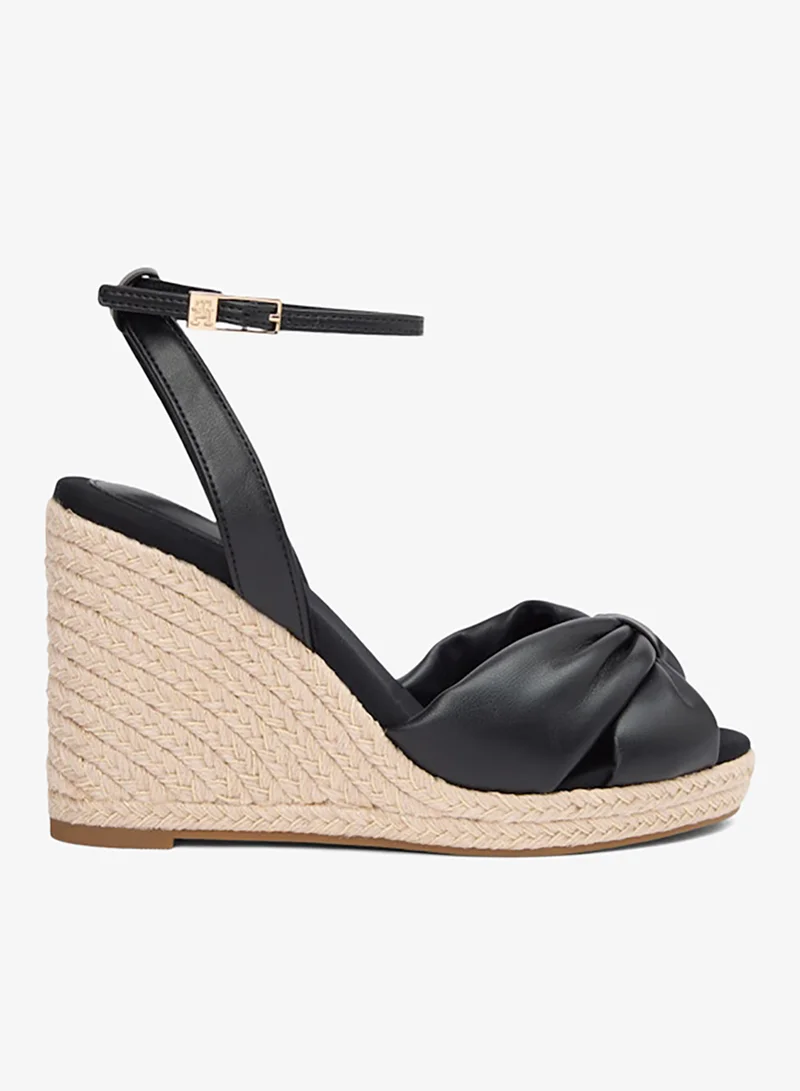 TOMMY HILFIGER Casual Bow High Cork Wedge Sandals